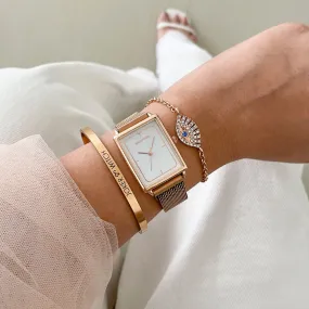 Griselda Rosegold Watch Bracelet Stack