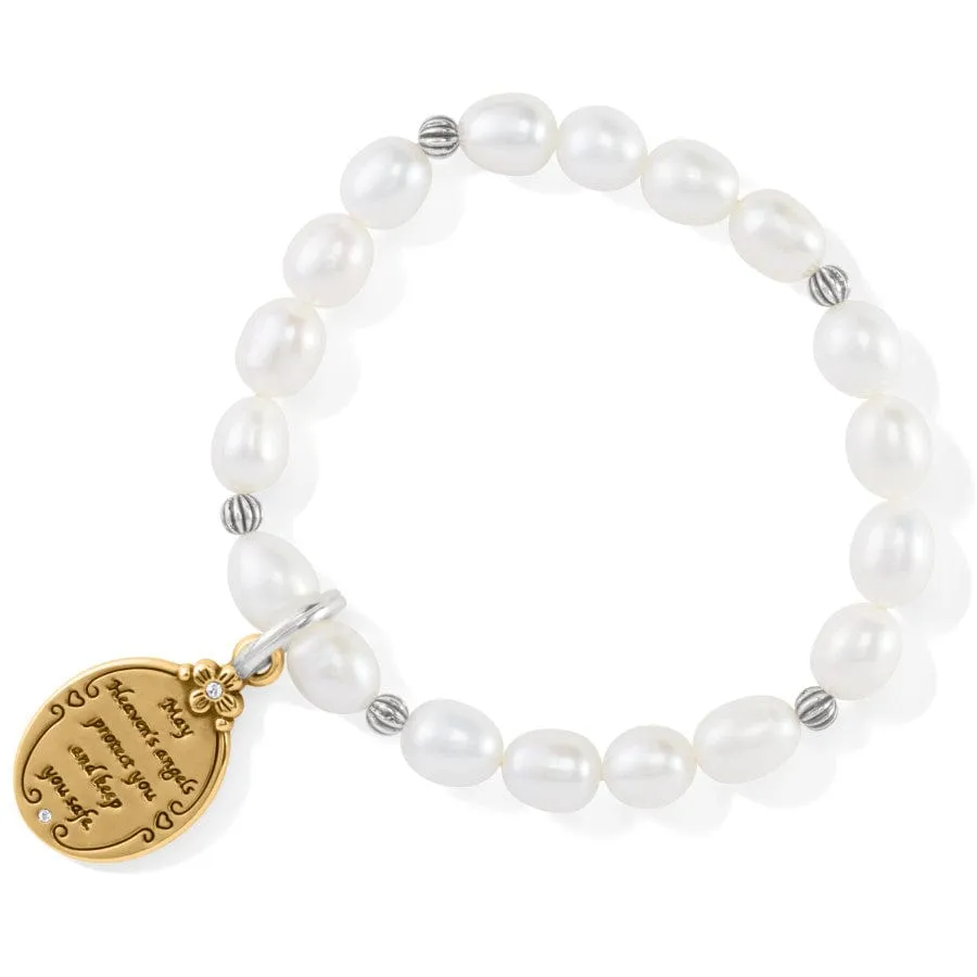 Guardian Angel Pearl Stretch Bracelet