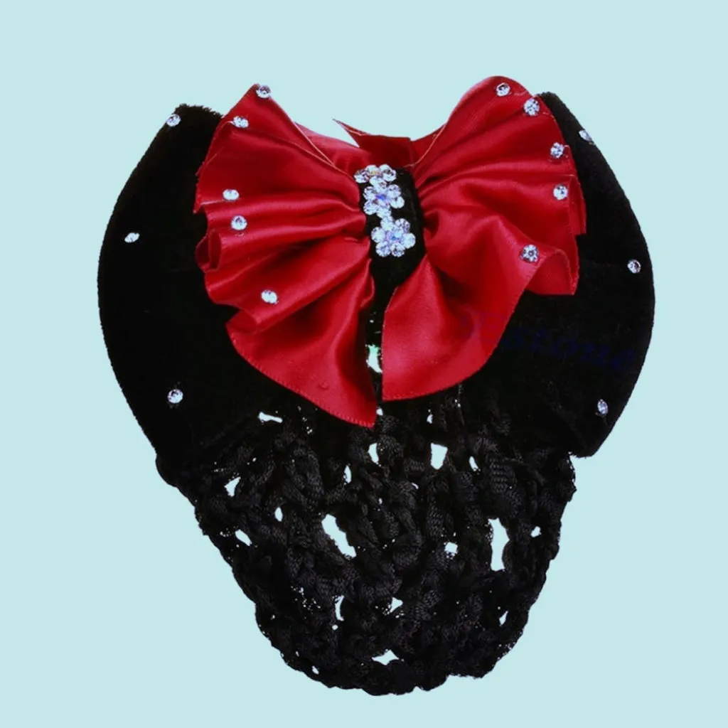 Hair Clip with Net Indie Diamante Flower