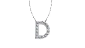 Initial D Diamond Pendant 14K Gold DIP004