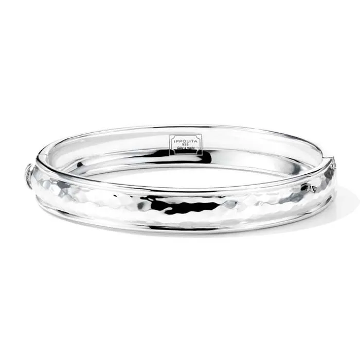 Ippolita Classico Thin Goddess Hinged Bangle in Sterling Silver