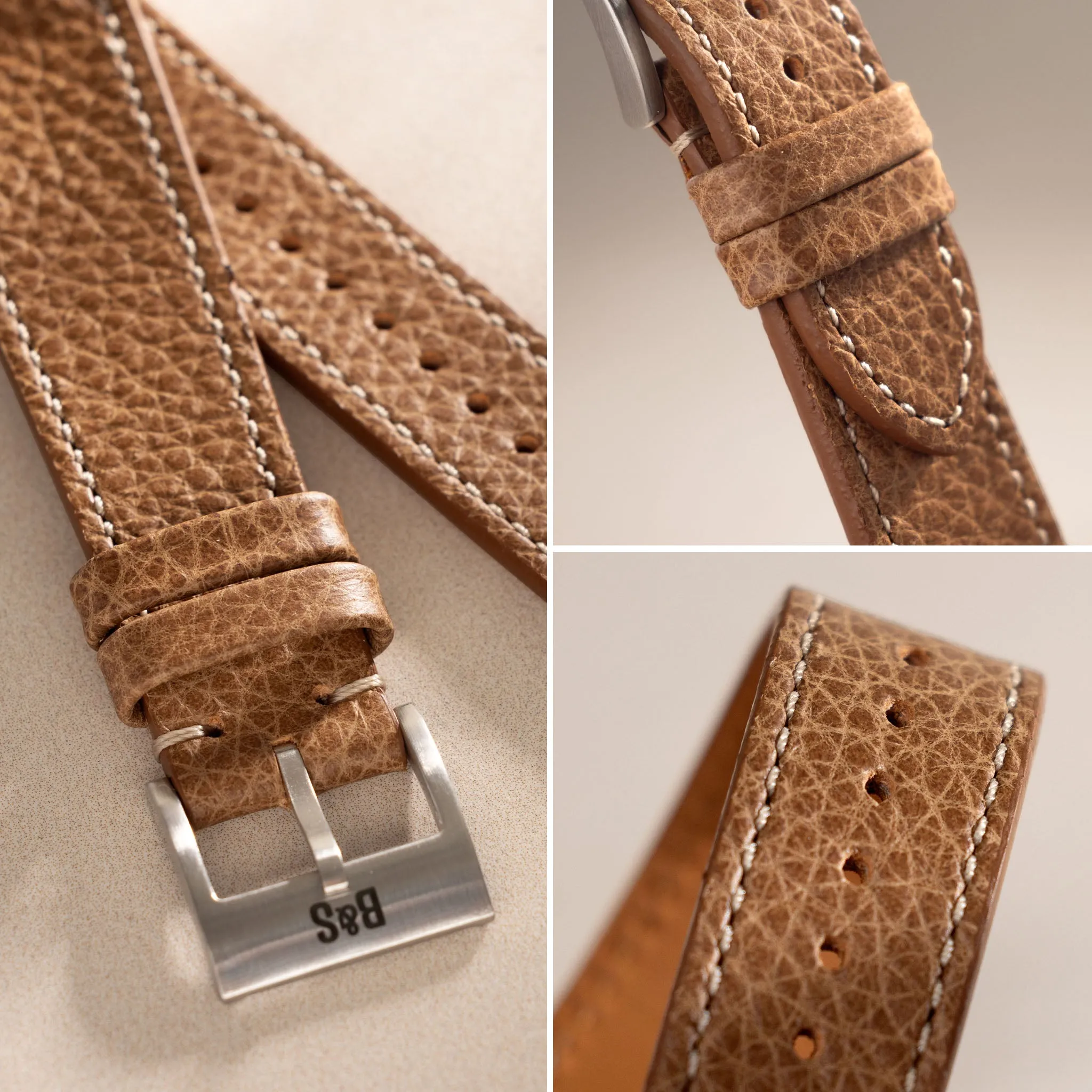 Kansas Brown Leather Watch Strap