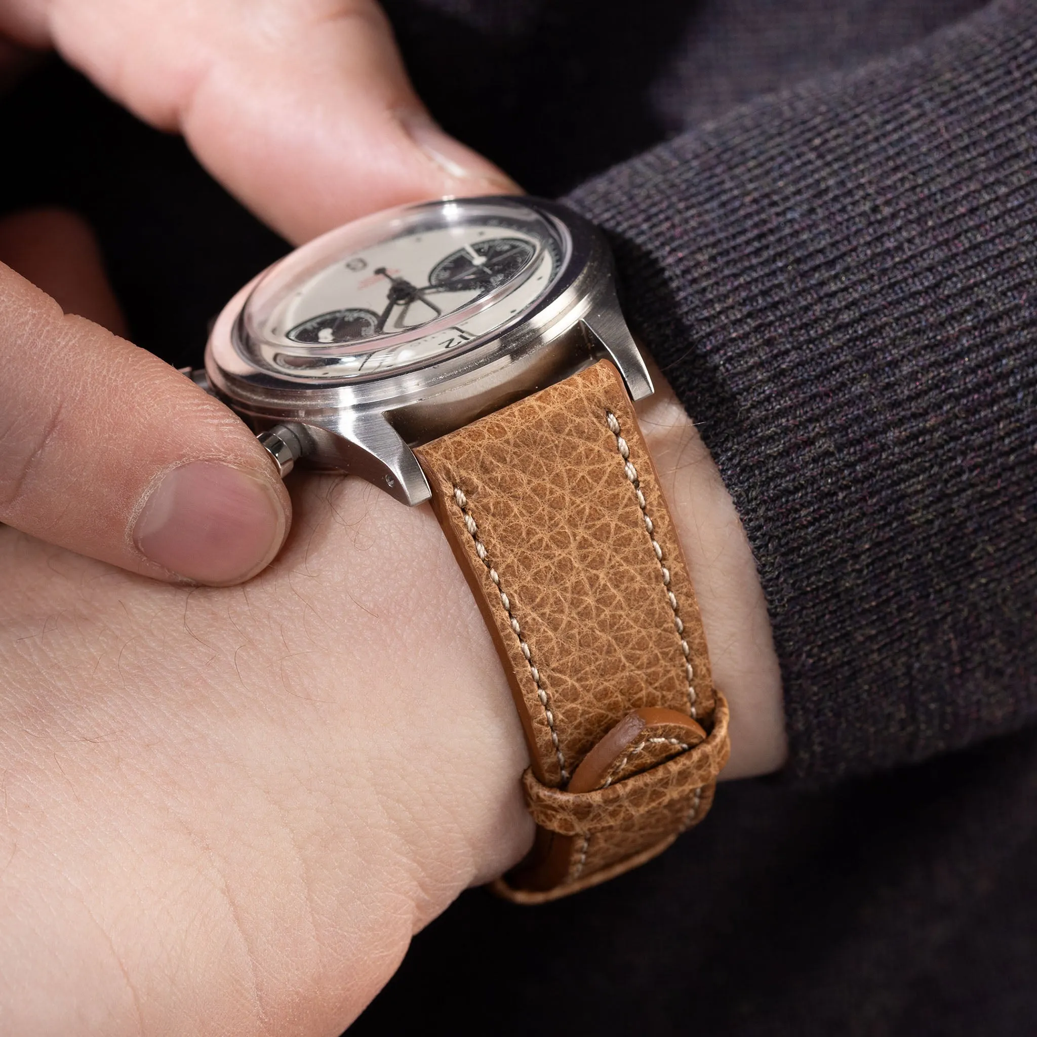 Kansas Brown Leather Watch Strap