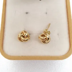 Knot Stud Earrings 18K Gold