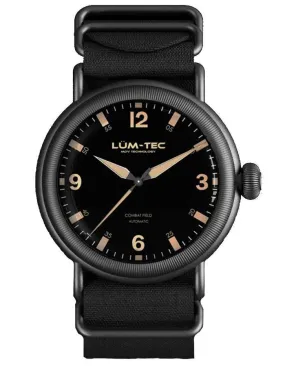 Lum-Tec Combat Field X2 Mens Automatic Watch - Black Metal - Nylon - 200M