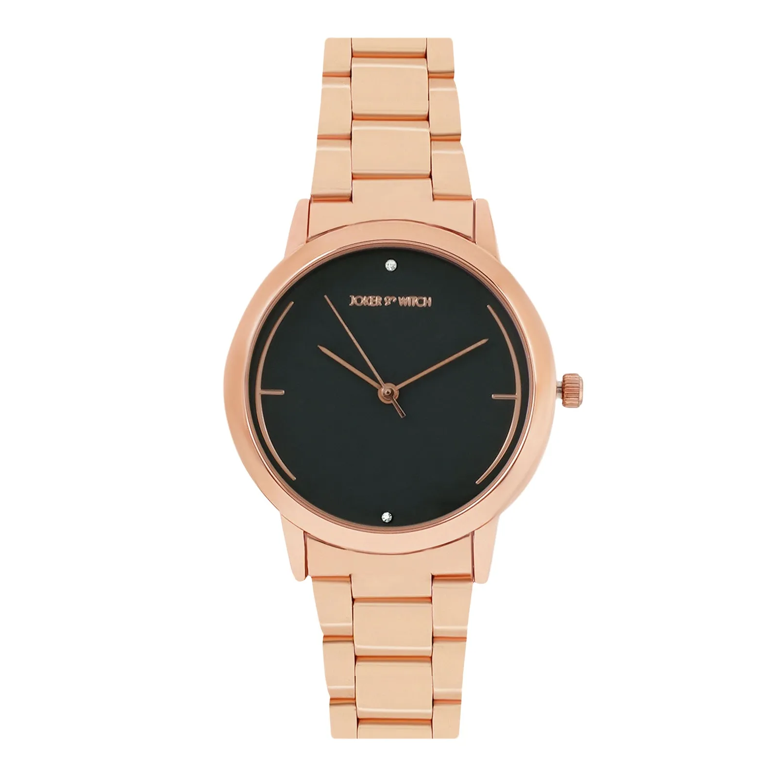 Luna Grey Dial Rosegold Metallic Strap Watch