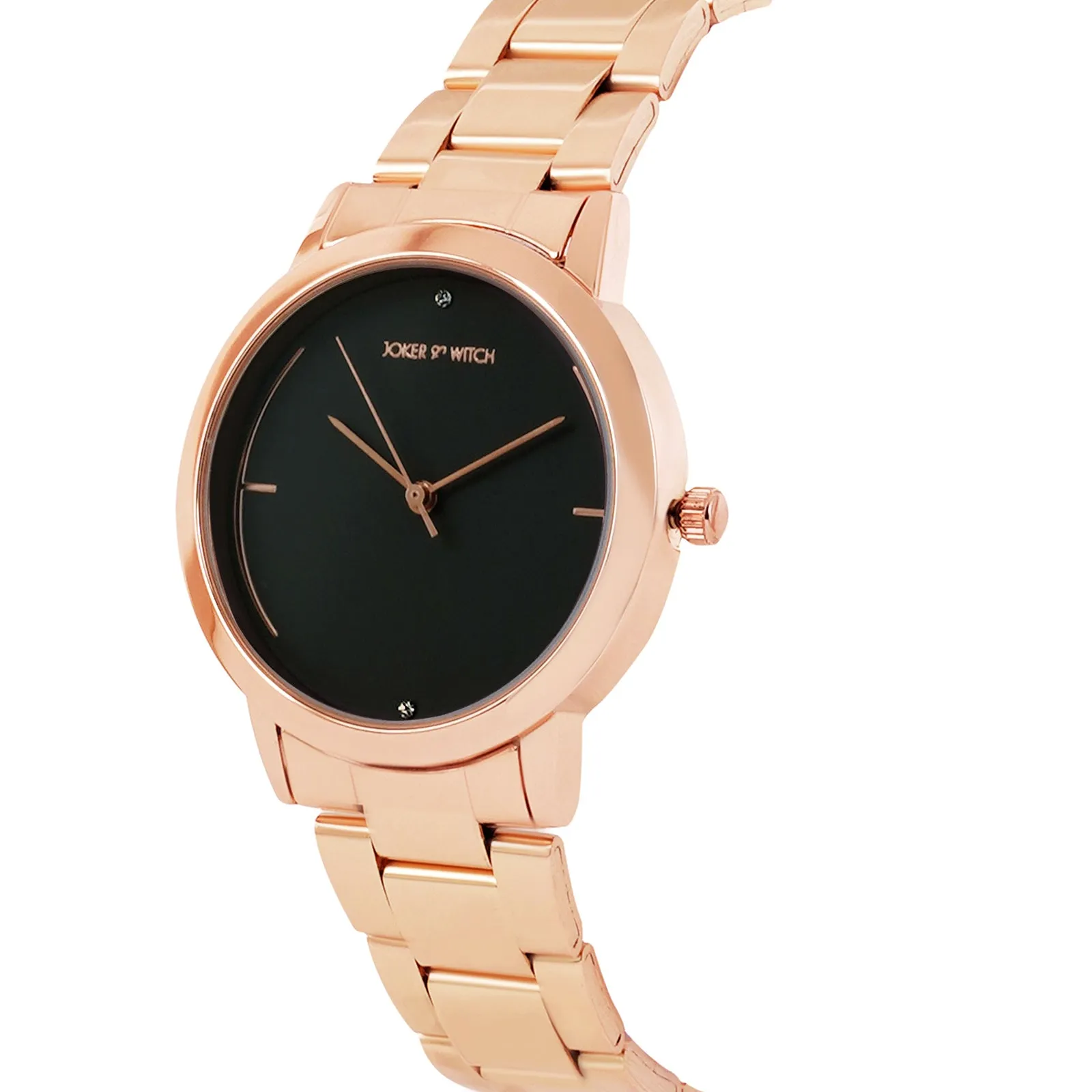 Luna Grey Dial Rosegold Metallic Strap Watch