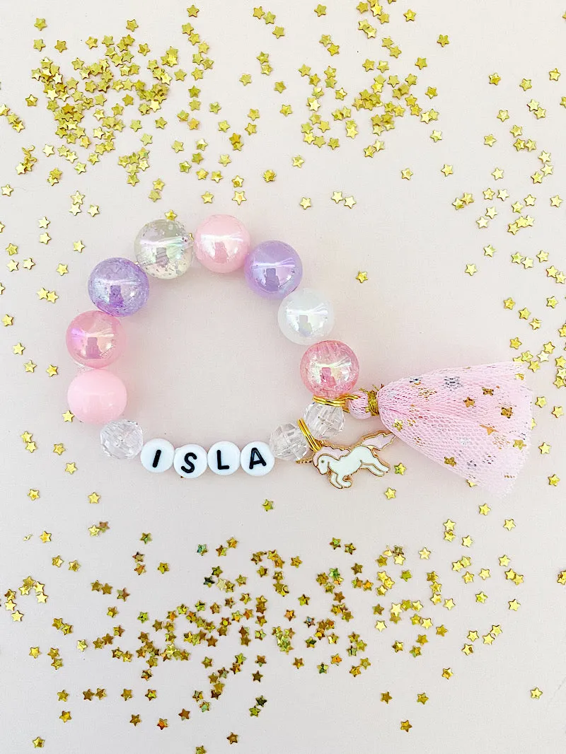 Magical Unicorn Charm Bracelet- Customizable