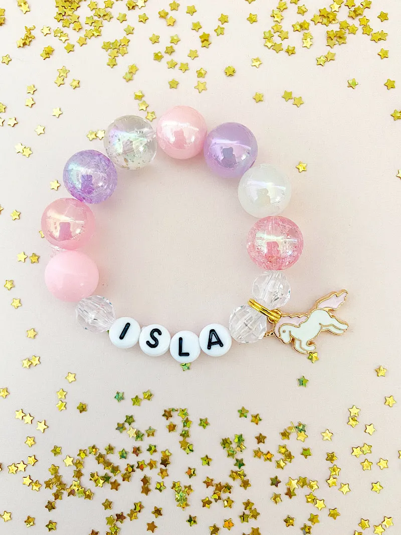 Magical Unicorn Charm Bracelet- Customizable