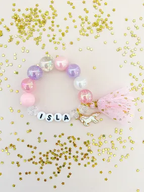 Magical Unicorn Charm Bracelet- Customizable