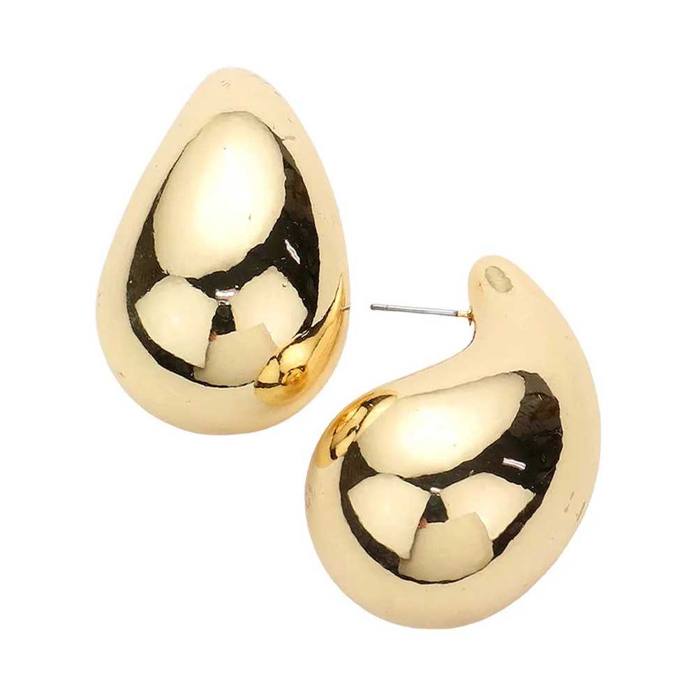 Metal Teardrop Earrings