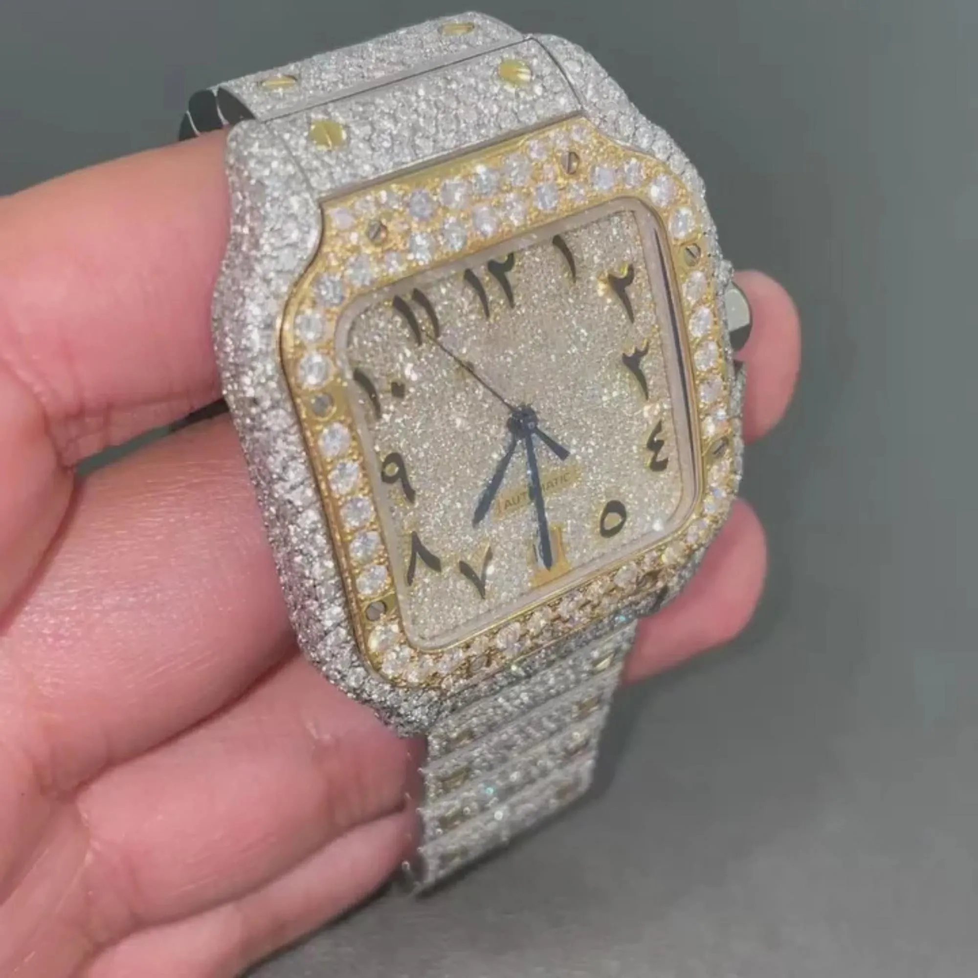 Moissanite watch | diamond watch | iced out watch | hip hop watch | luxury watch | iced out | automatic watch | watches for men | watch