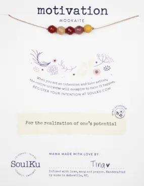 Mookaite Intention Necklace for Motivation