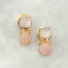 Moonstone & Pink Opal Separates Earrings