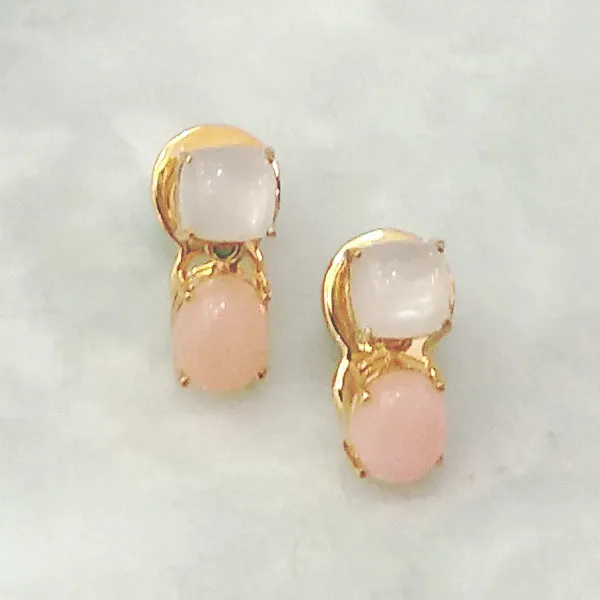 Moonstone & Pink Opal Separates Earrings