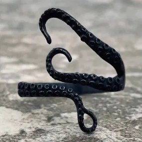 Octopus Tentacle Ring - Black - R200