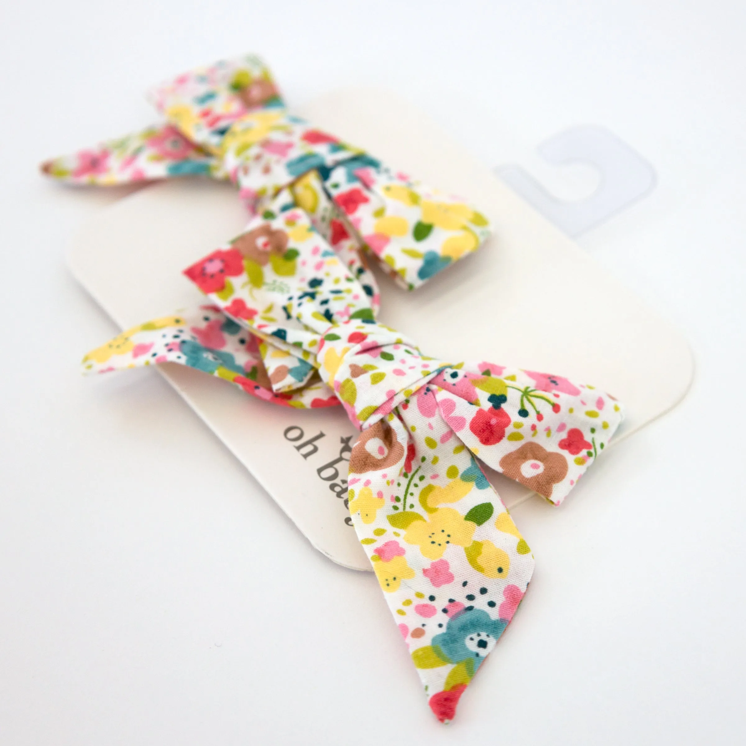 oh baby! Hair Bow Clip - Wild Flower Garden - Multi