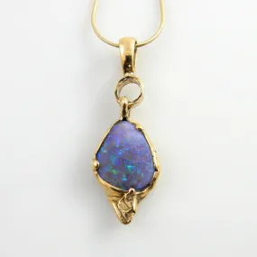 One of a Kind 14kt Yellow Gold Opal Pendant