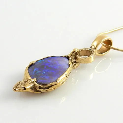 One of a Kind 14kt Yellow Gold Opal Pendant