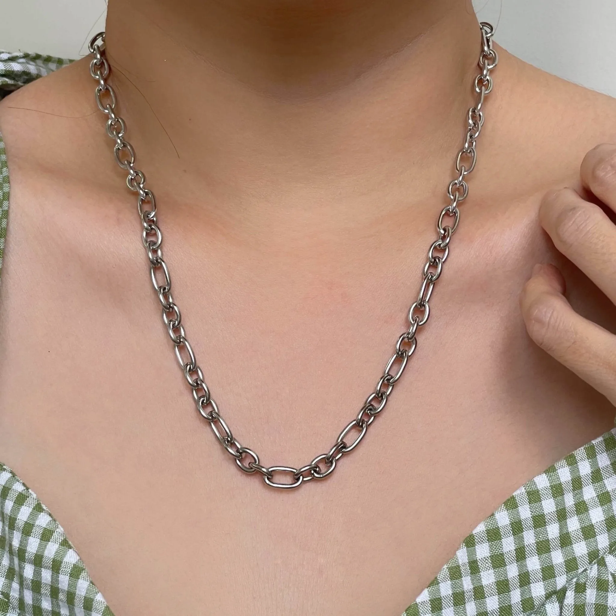 Oval Cable Chain Necklace