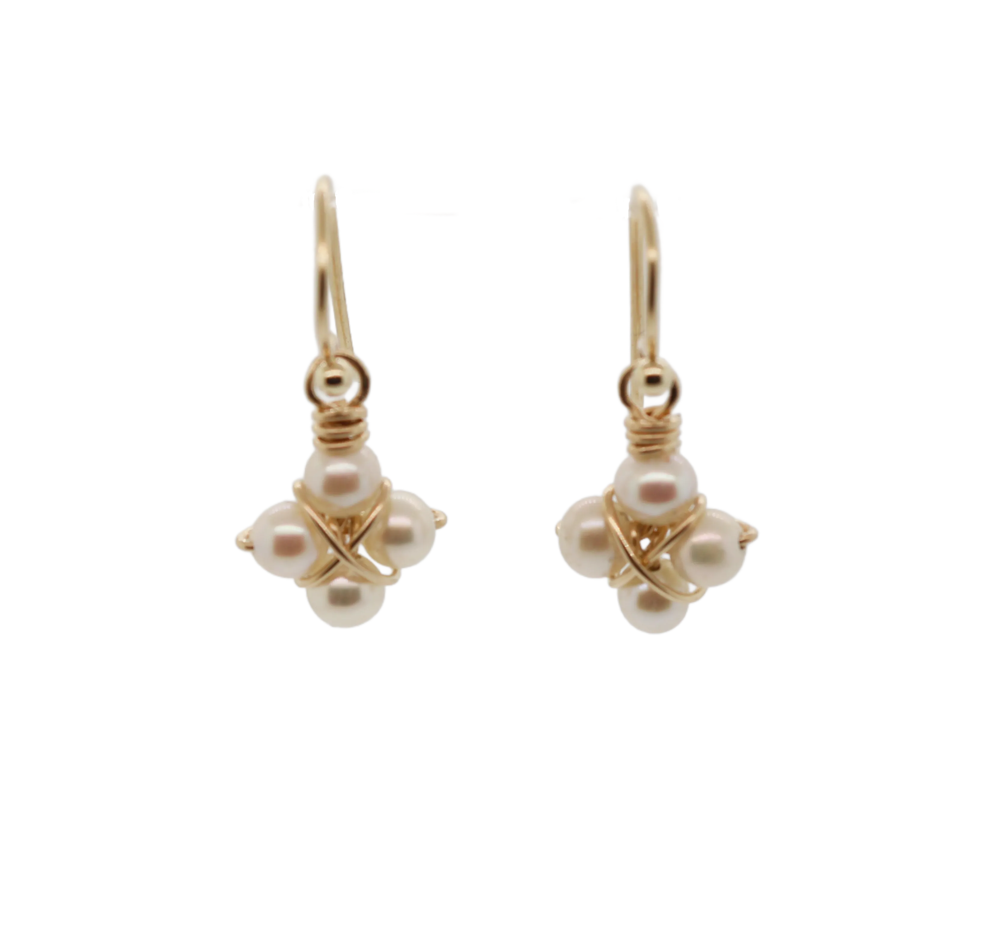 Pearl Flower Dangle Earrings