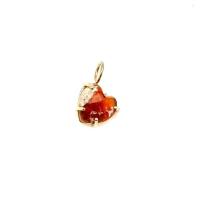 Petite Fire Opal Heart pendant