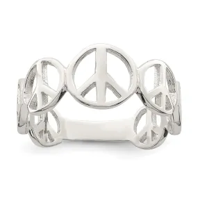 Polished Peace Ring in Sterling Silver