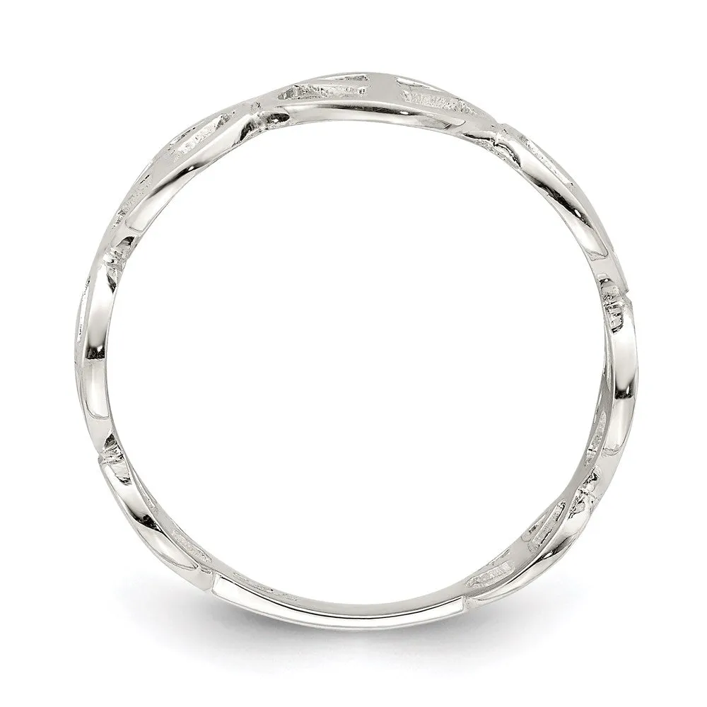 Polished Peace Ring in Sterling Silver