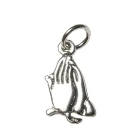 Praying Hands Pewter Charm