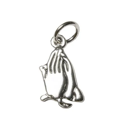 Praying Hands Pewter Charm