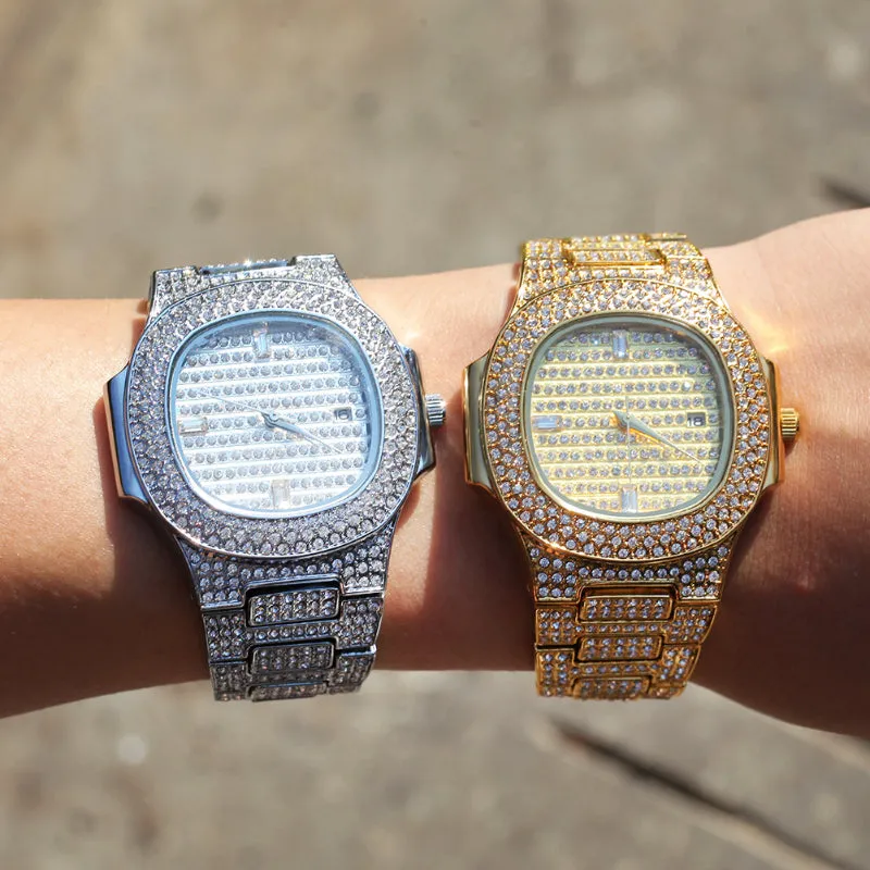 Premium CZ Diamond Quartz Watch