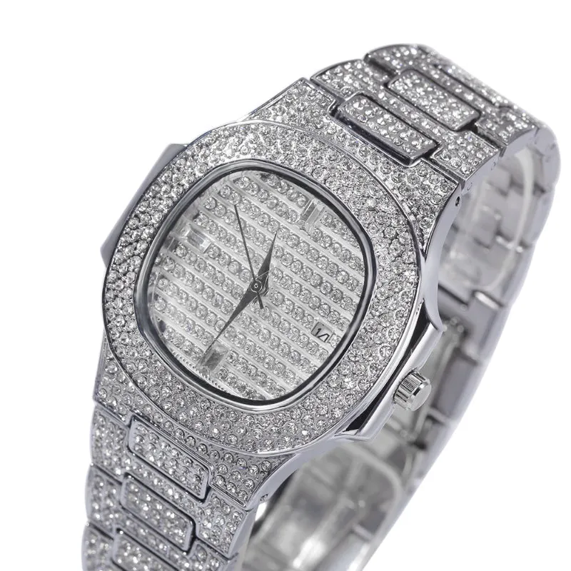 Premium CZ Diamond Quartz Watch