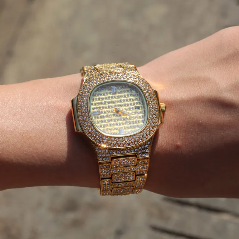 Premium CZ Diamond Quartz Watch