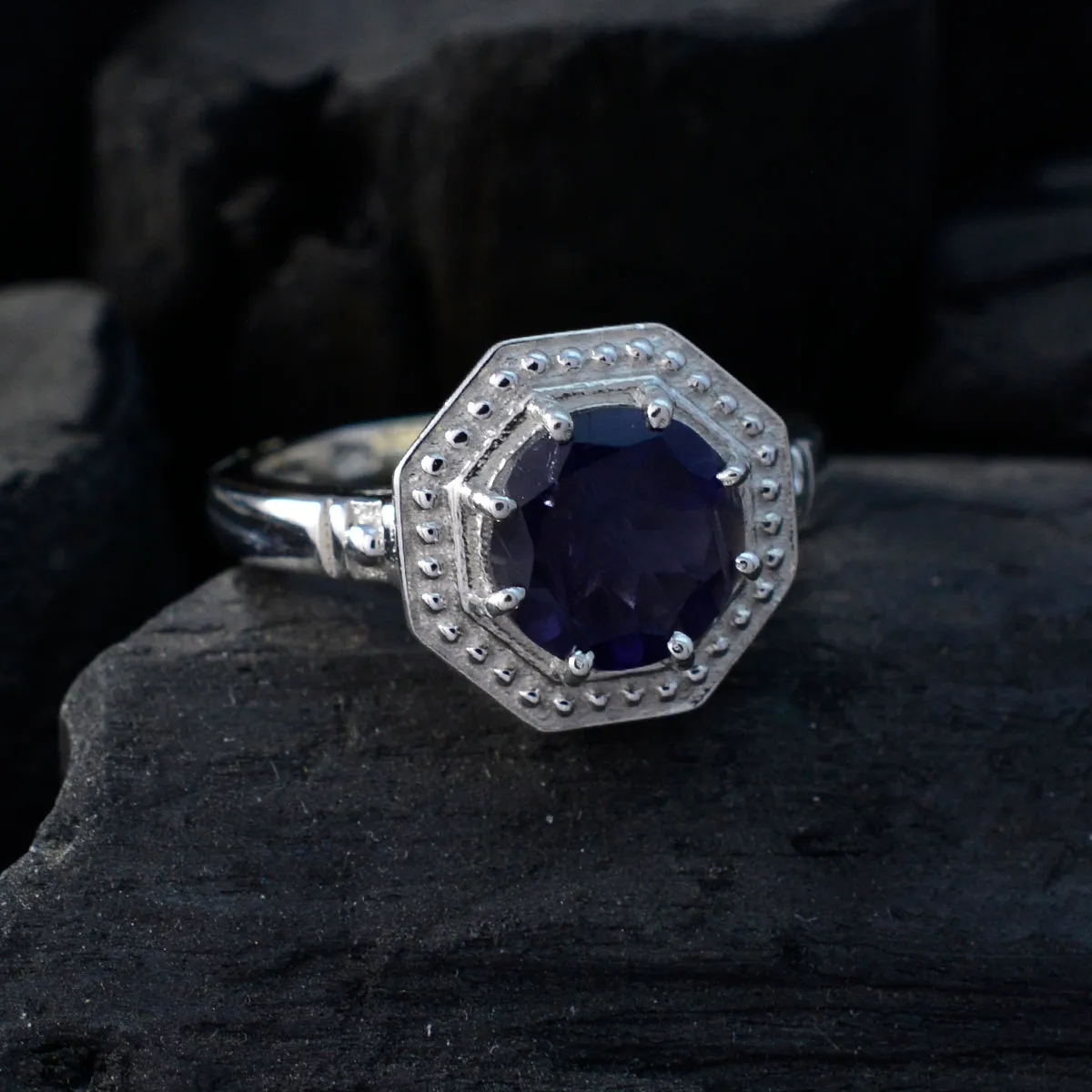 Pulchritudinous Gems Iolite Solid Silver Rings Luxury Jewelry Brands