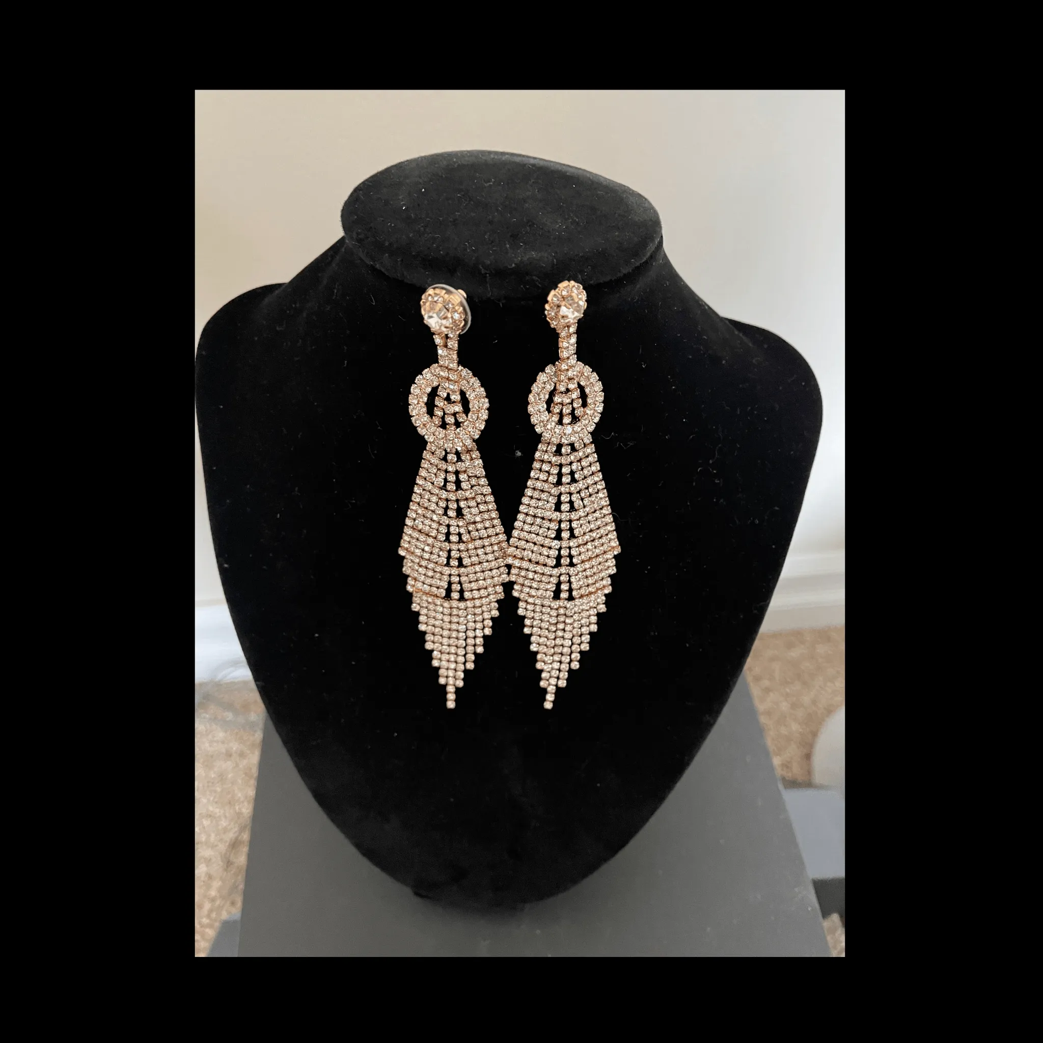 Rhinestone Chandelier Earrings