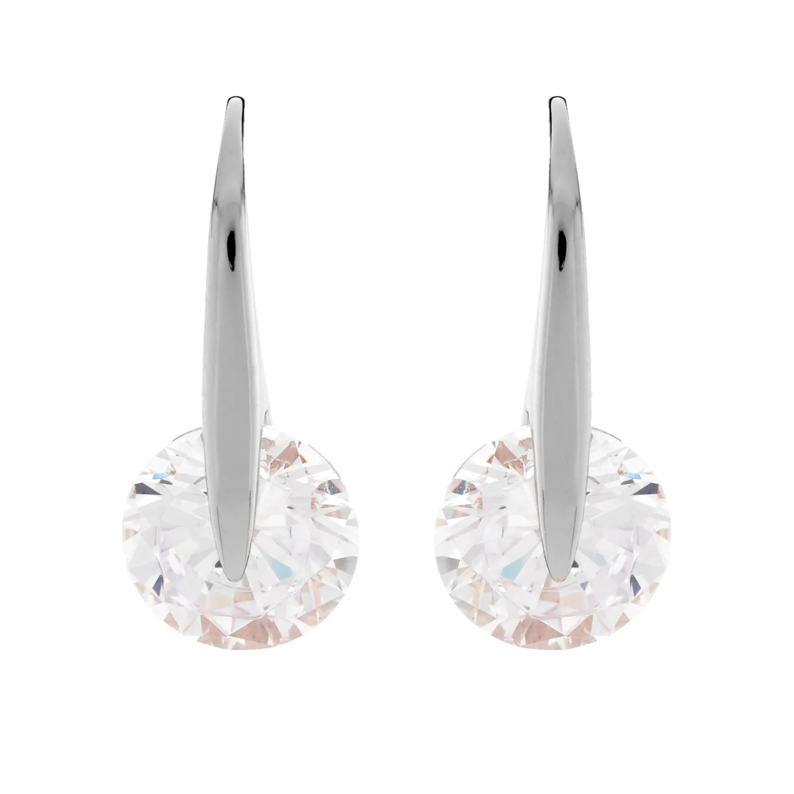 SALE Sybella Crystal Drop Earrings Silver