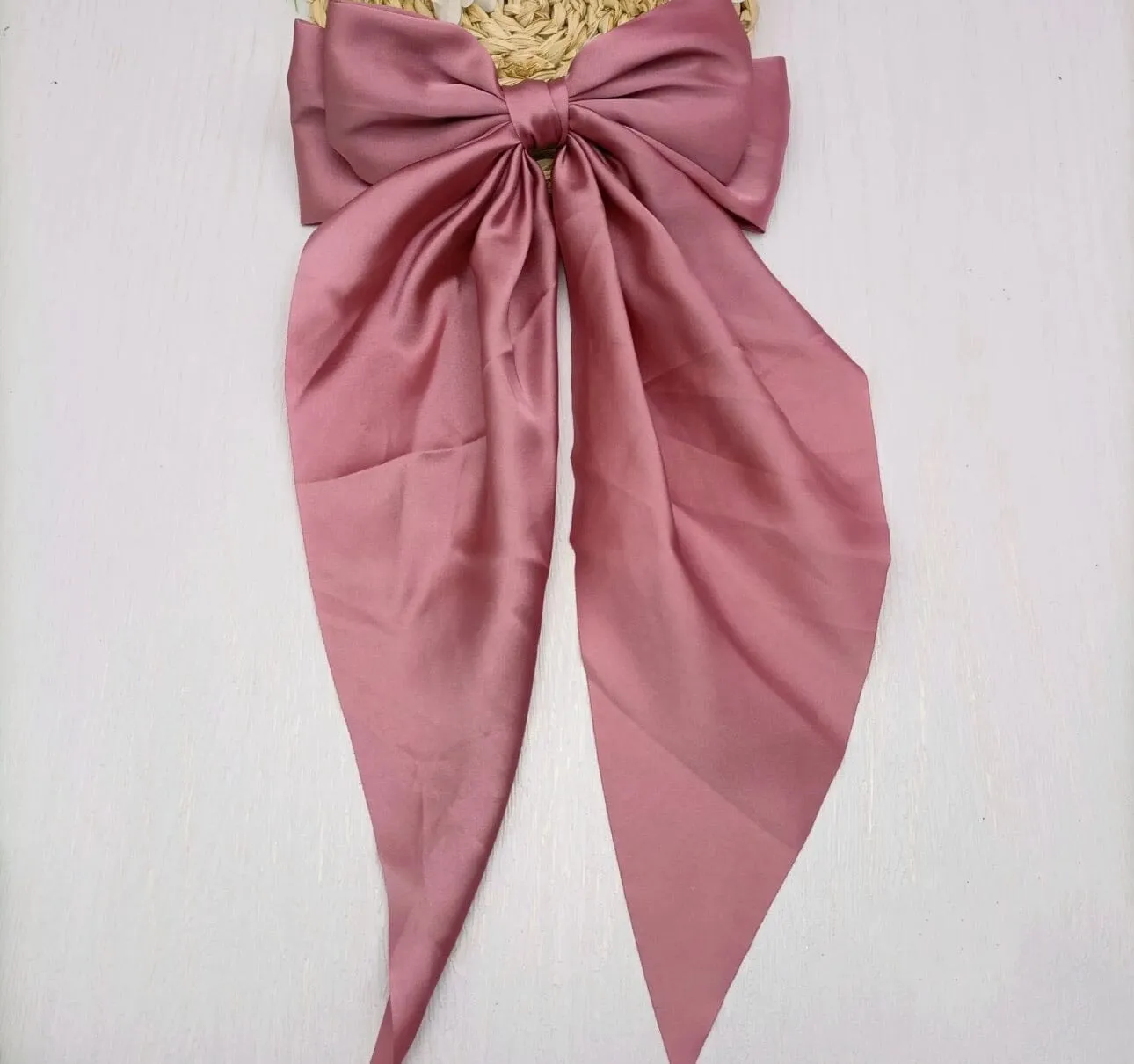 Satin Bow Clip