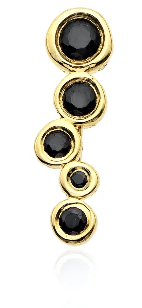 Shadows Climber Single Left and Right Earring Black Diamonds