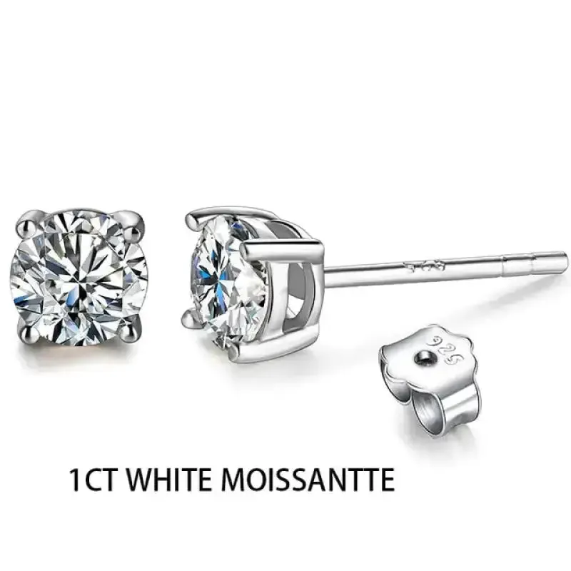 Shine Bright with 2CT Moissanite Stud Earrings!