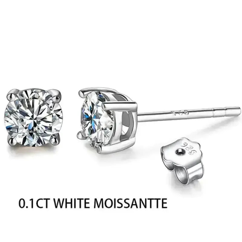 Shine Bright with 2CT Moissanite Stud Earrings!