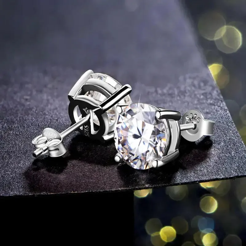 Shine Bright with 2CT Moissanite Stud Earrings!