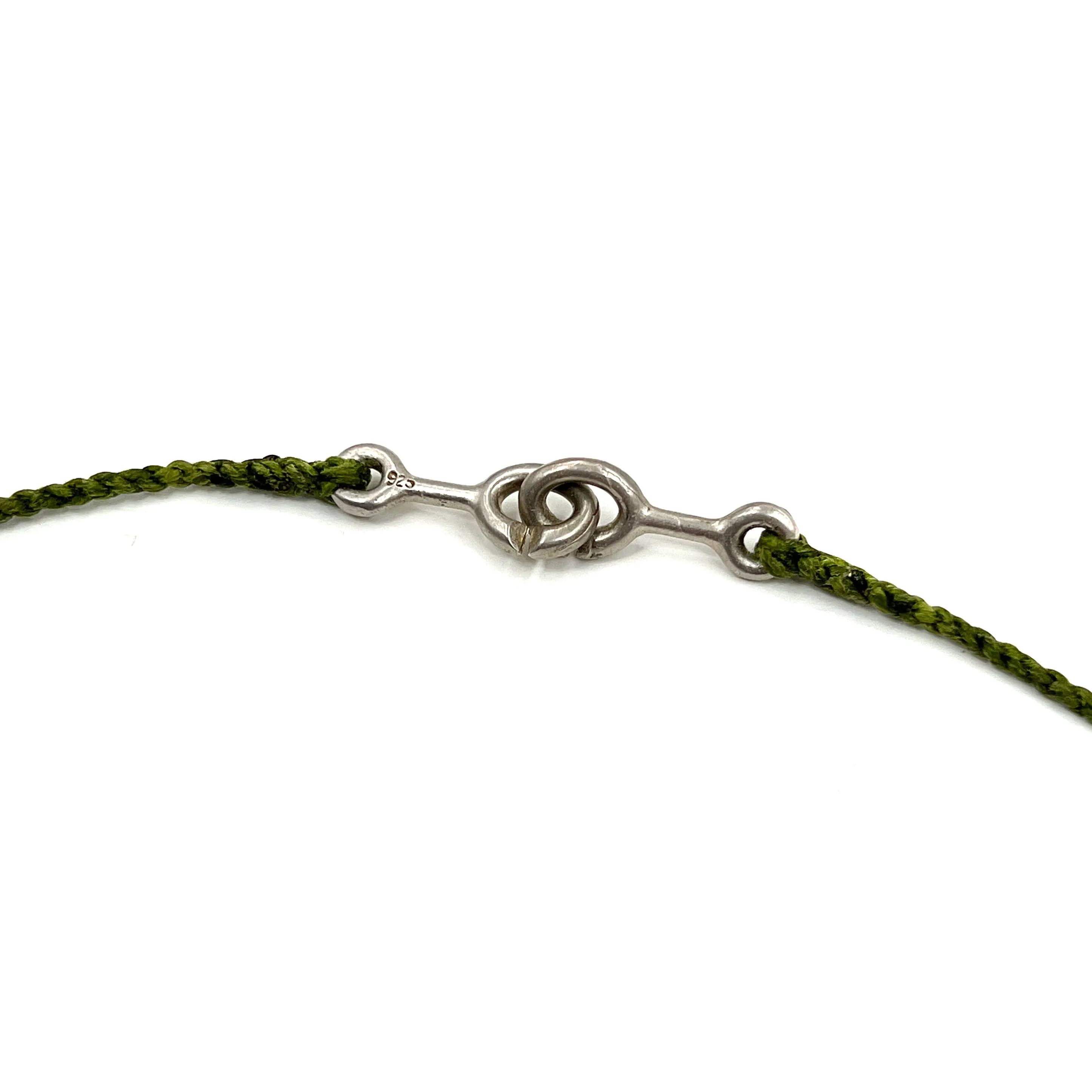 Signet Necklace, Olive, Silver