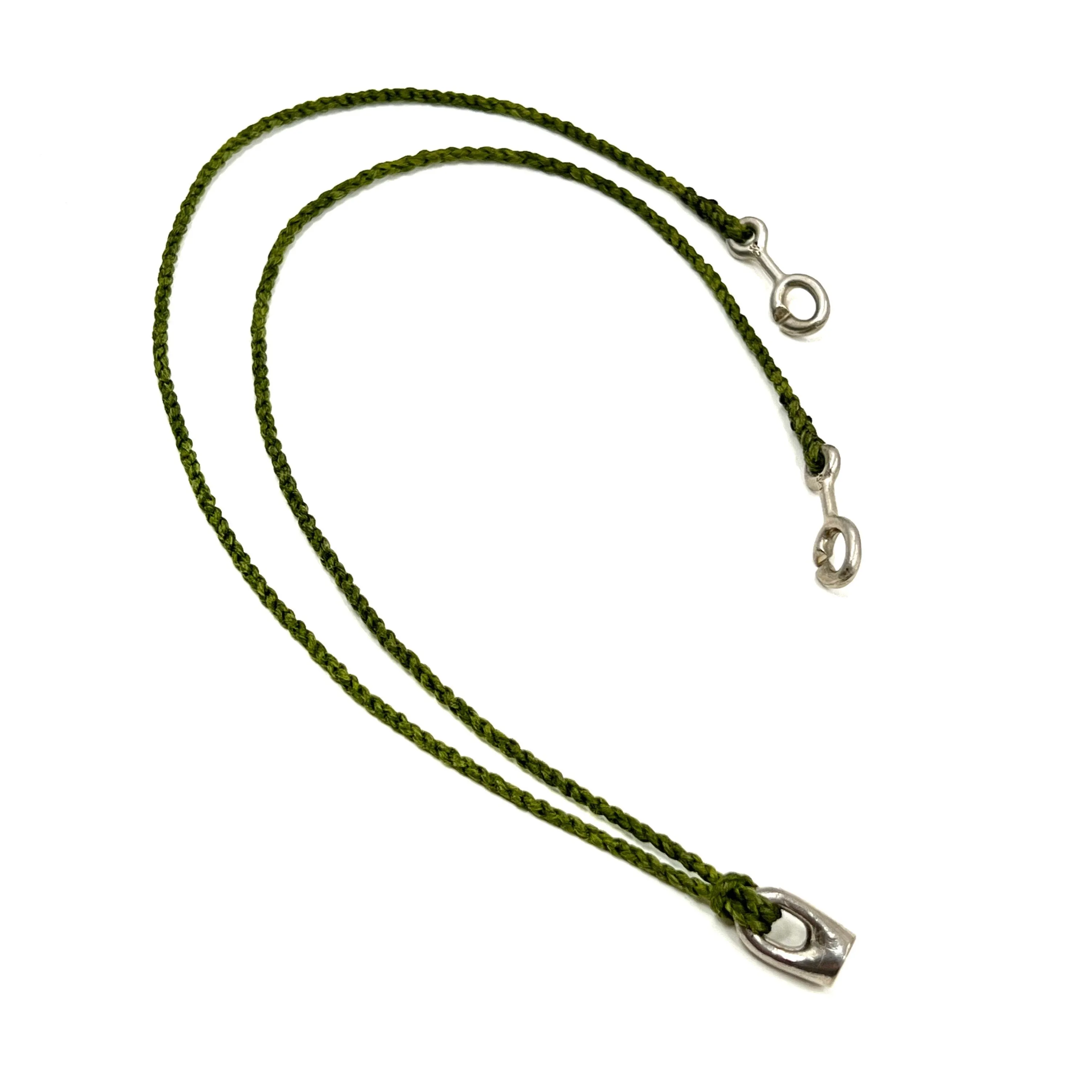 Signet Necklace, Olive, Silver