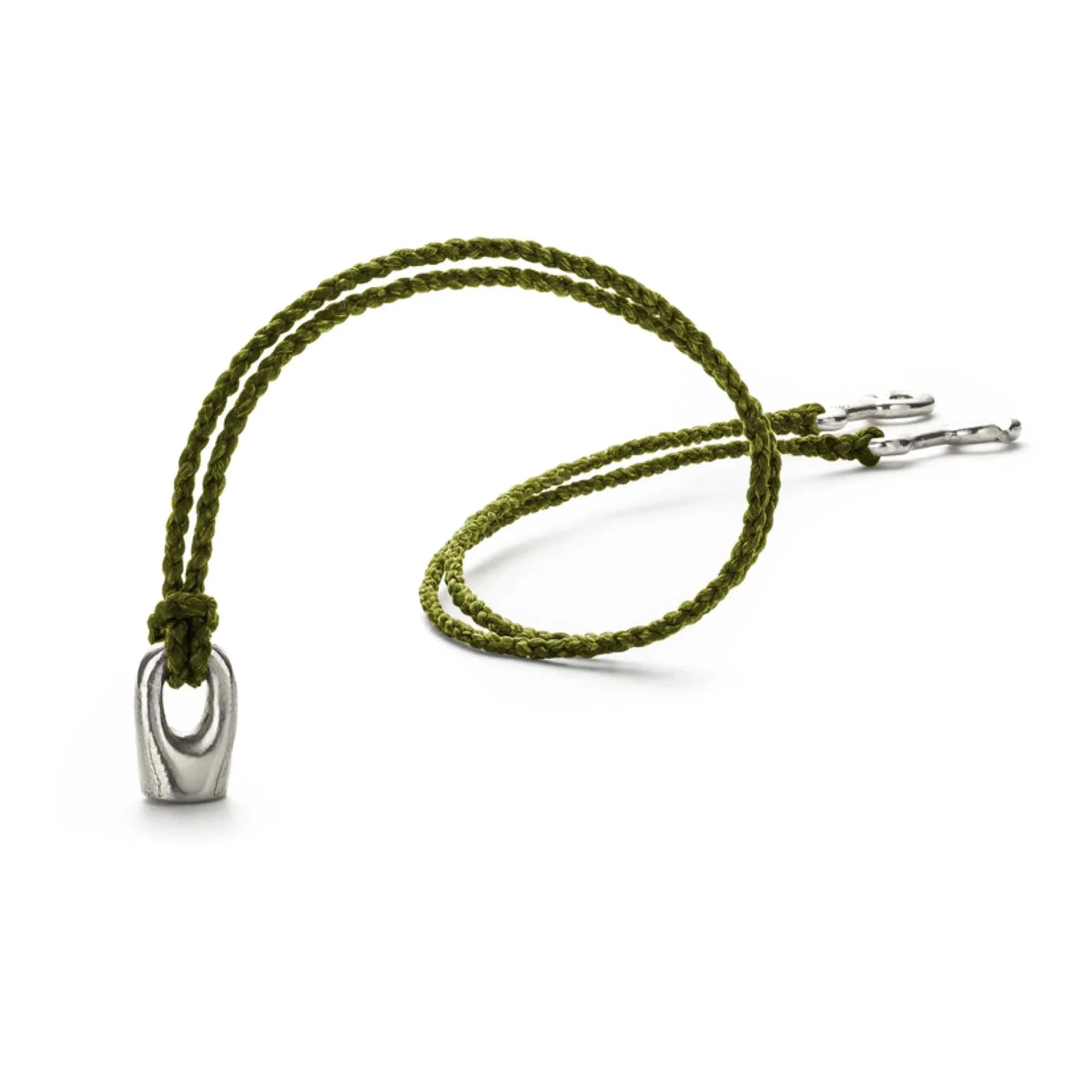 Signet Necklace, Olive, Silver