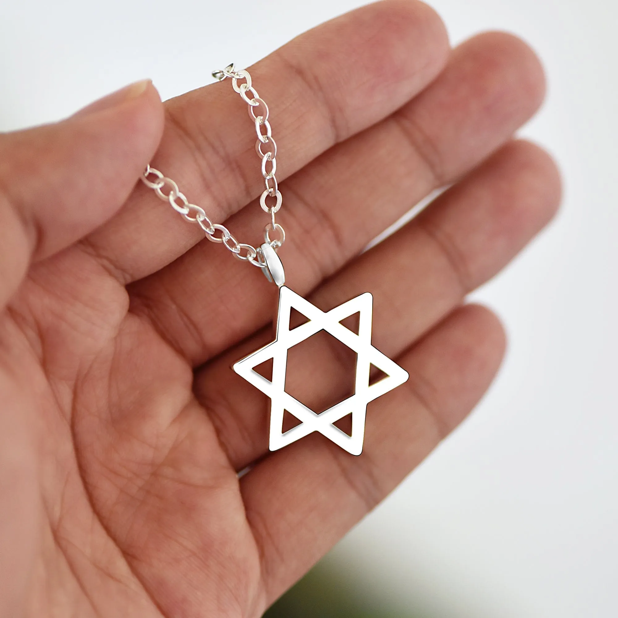 Star of David Sterling Silver Pendant