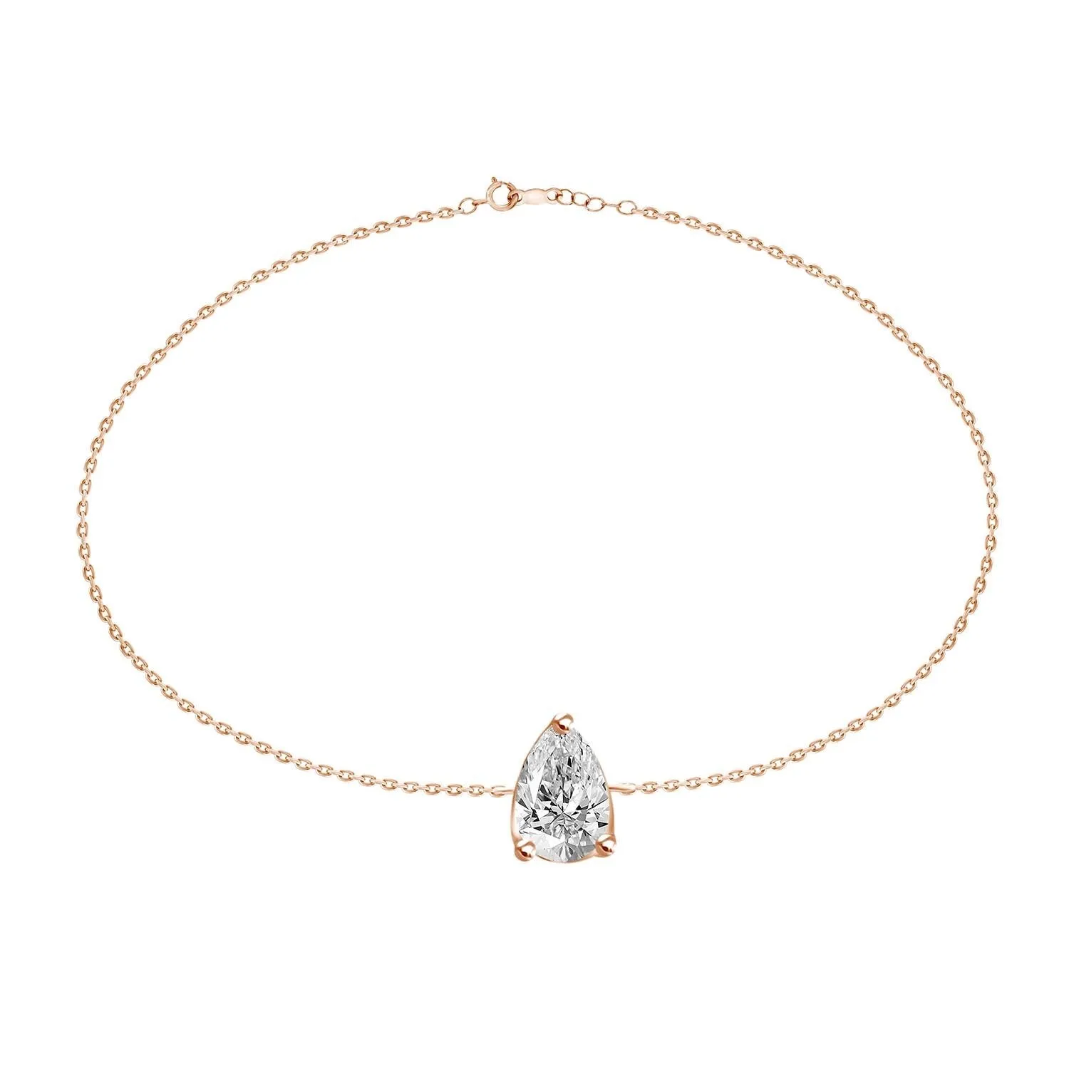 Statement Solitaire Diamond Chain Bracelet