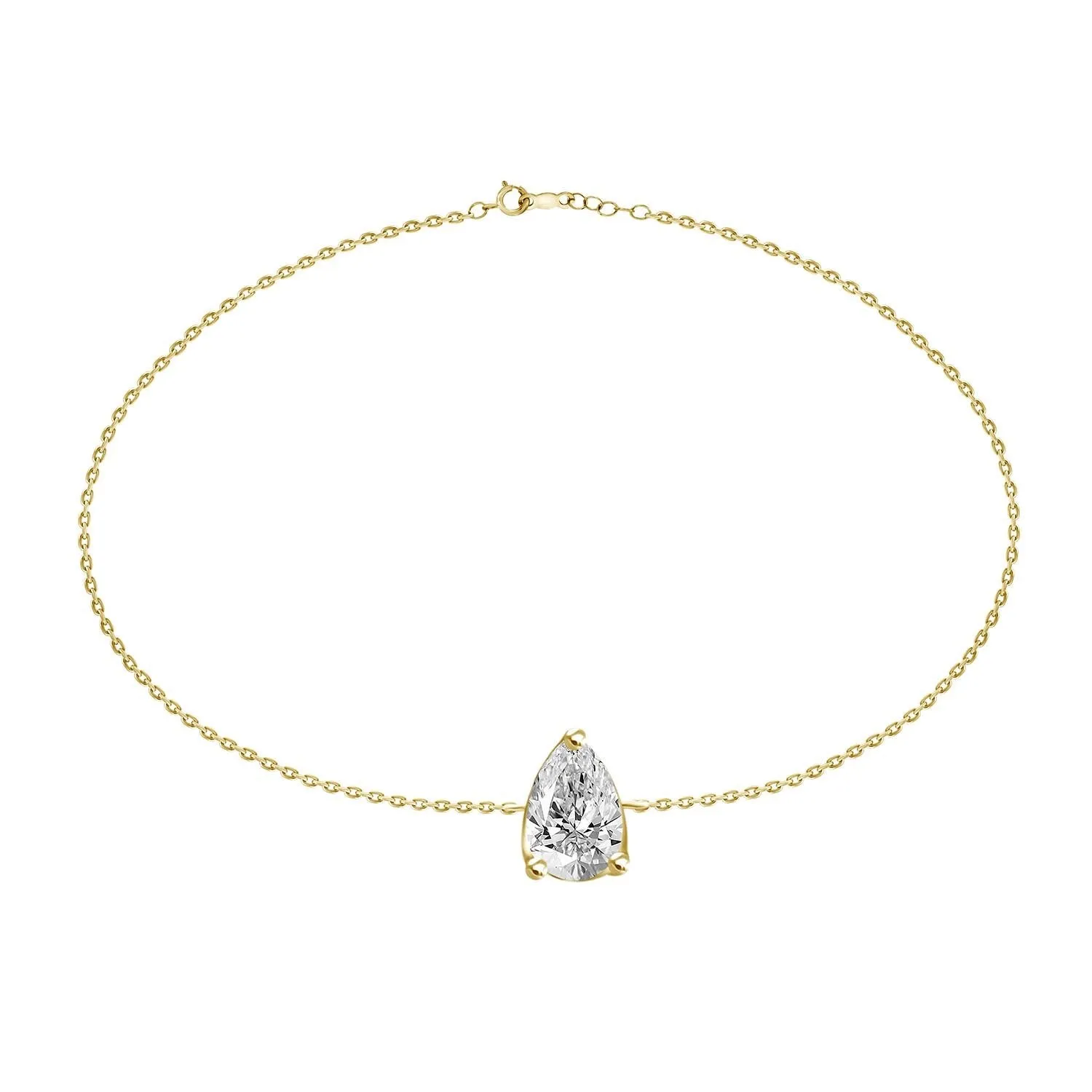 Statement Solitaire Diamond Chain Bracelet