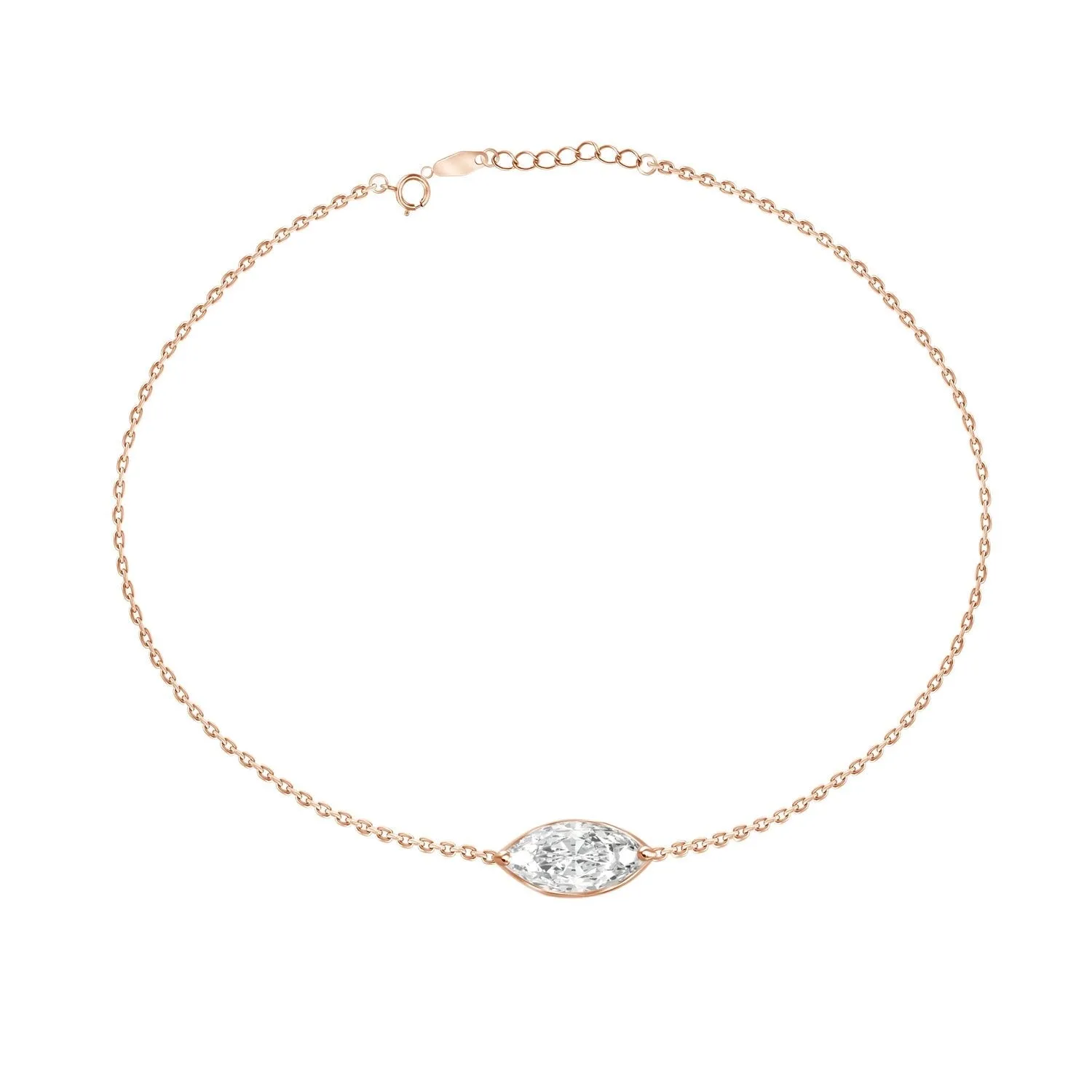 Statement Solitaire Diamond Chain Bracelet