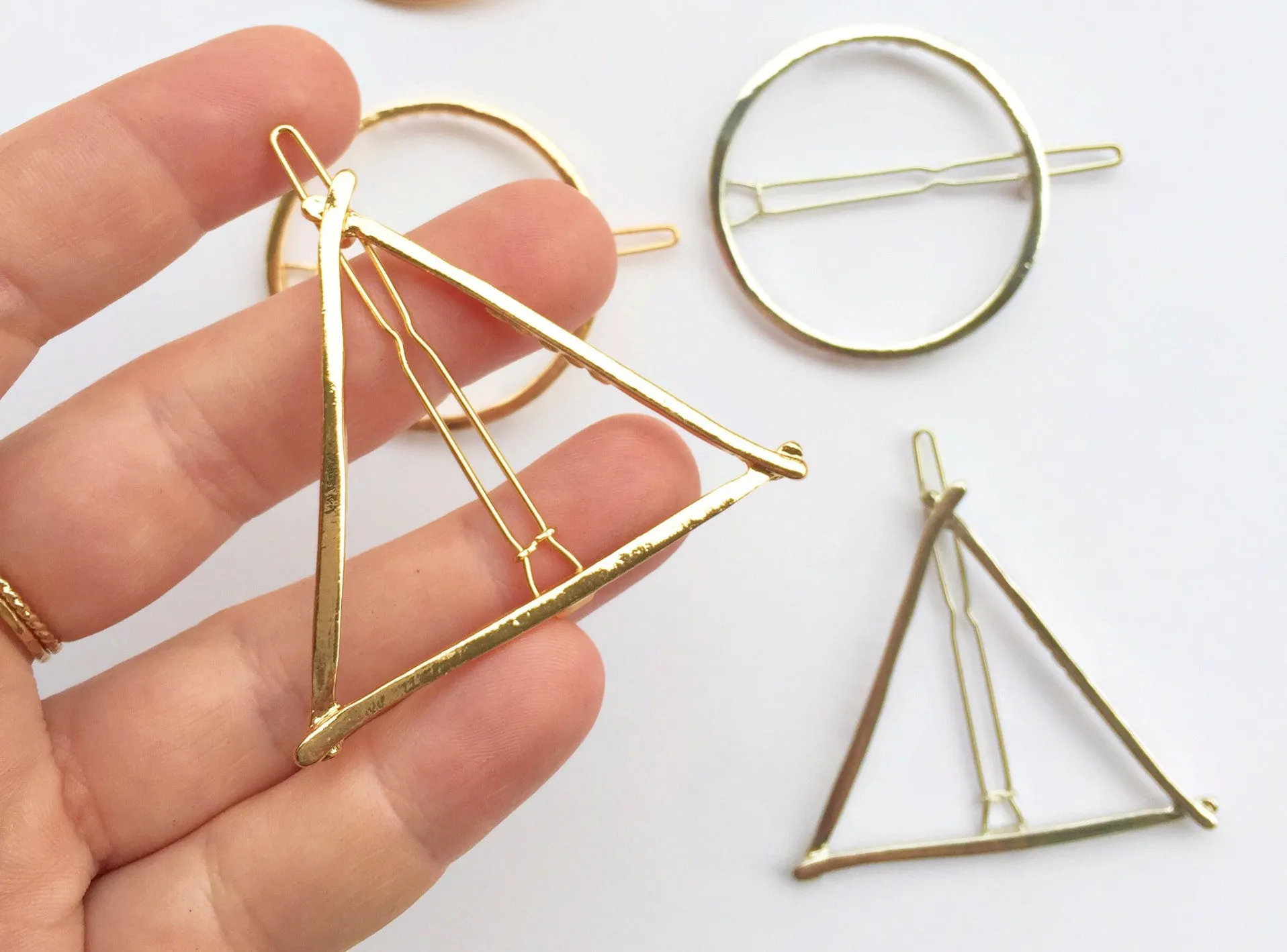 Sunday Hair Clips - Triangles & Circles - BOGO SALE!