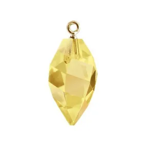 Swarovski 34.5mm Twisted Drop Pendant with Gold Cap - Crystal Metallic Sunshine (1 Piece)